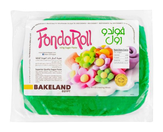 صورة فوندو رول عجينة سكر - أخضر فاتح - 500 جرام