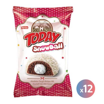 صورة توداي سنو بول كيكة بجوز الهند - 1 قطعة - 12 باكو