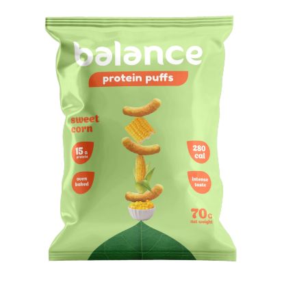 صورة بالانس بروتين بافس بطعم الذرة الحلوة - 70 جرام