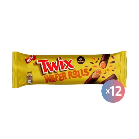 صورة تويكس وافر رولز بحشو الكراميل - 22.5 جرام - 12 قطعة