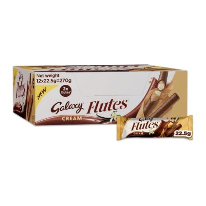 صورة جالاكسي فلوتس أصابع ويفر بحشو الفانيليا - 22.5 جرام - 12 باكو
