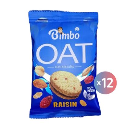 صورة بيمبو بسكويت الشوفان بالزبيب - 12 باكيت